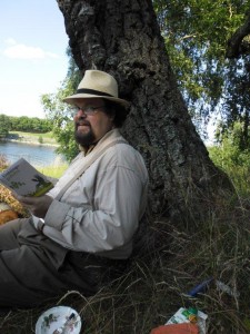 Edward Blom på picknick